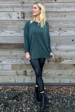 Marzia Sweat Top Jade Green