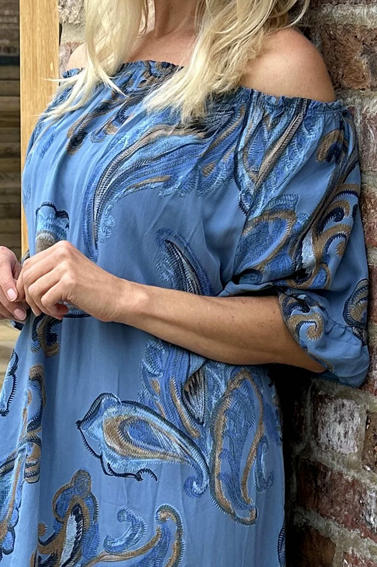 Nerina Paisley Print Tunic Blue