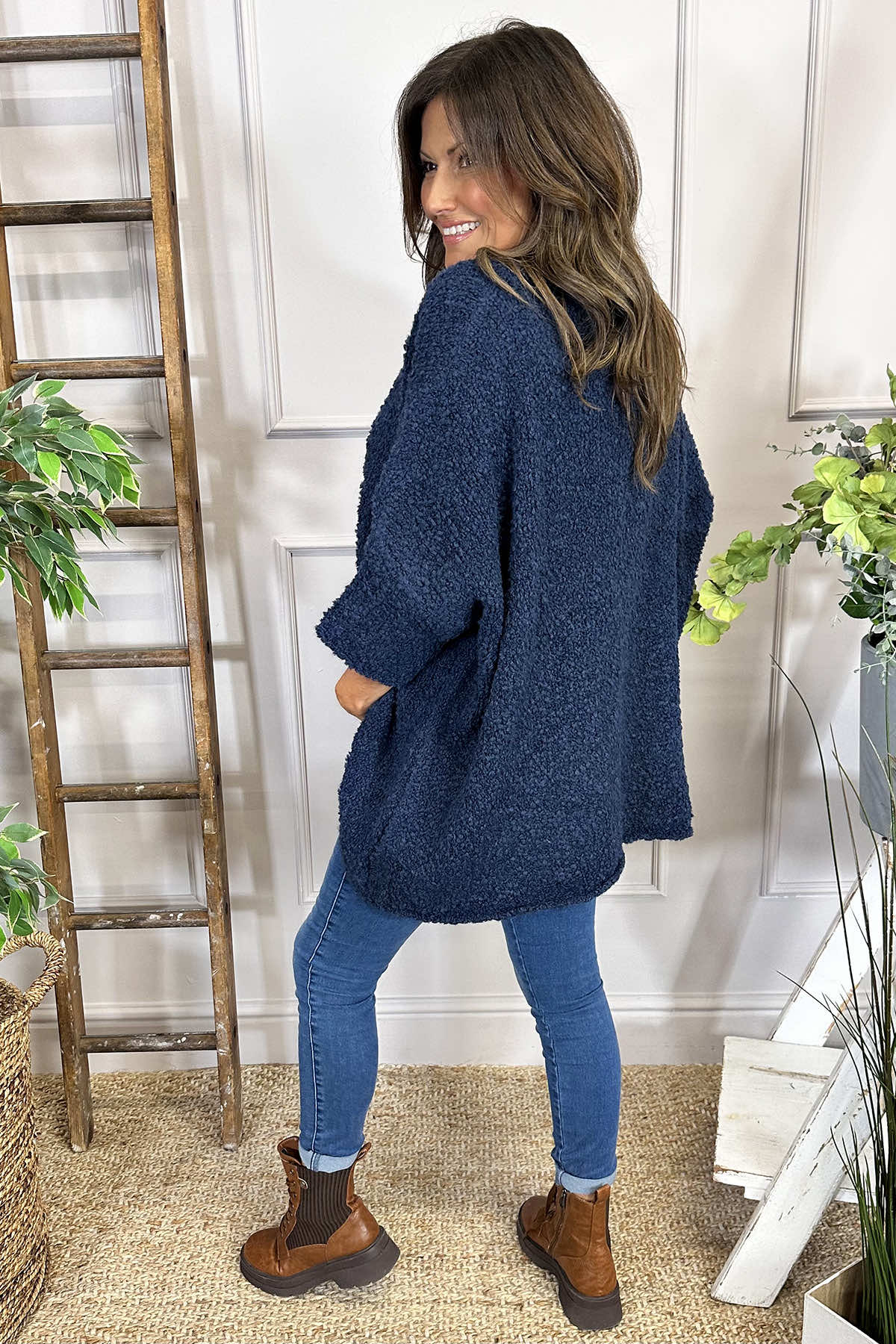 Grace Boucle Jumper Navy