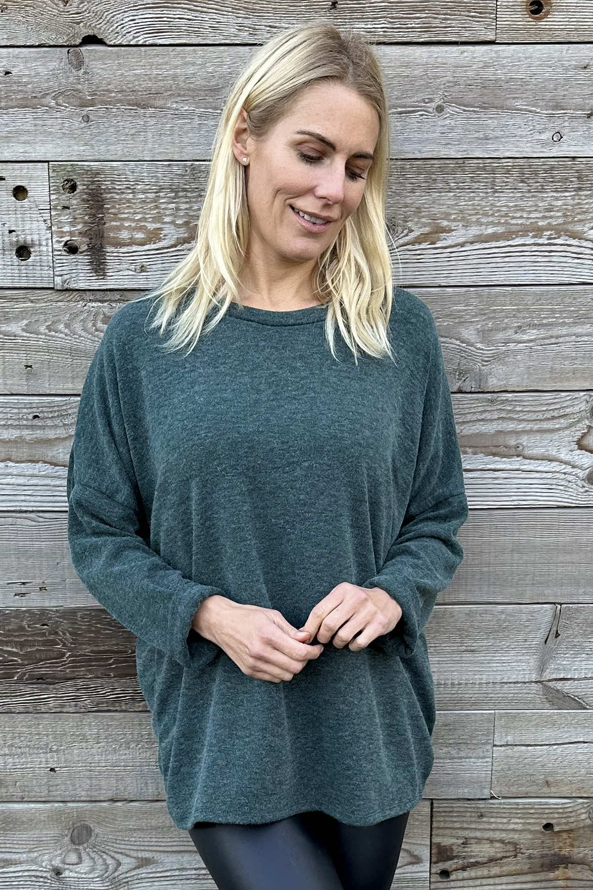 Marzia Sweat Top Jade Green