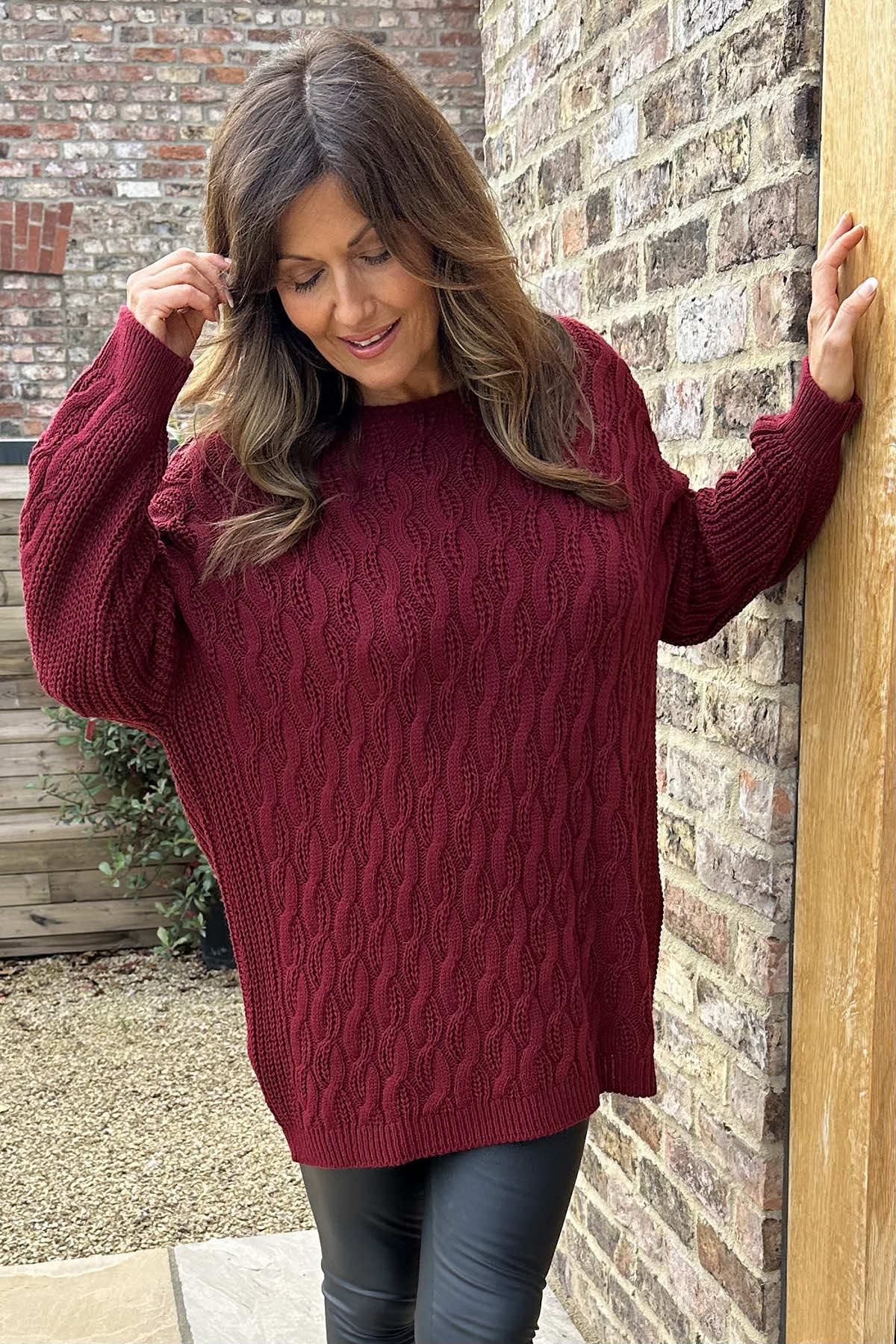 Wyatt Knitted Jumper Wine