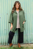Marjorie Zip Hooded Jacket Khaki
