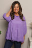 Bingham Tiered Cotton Top Purple