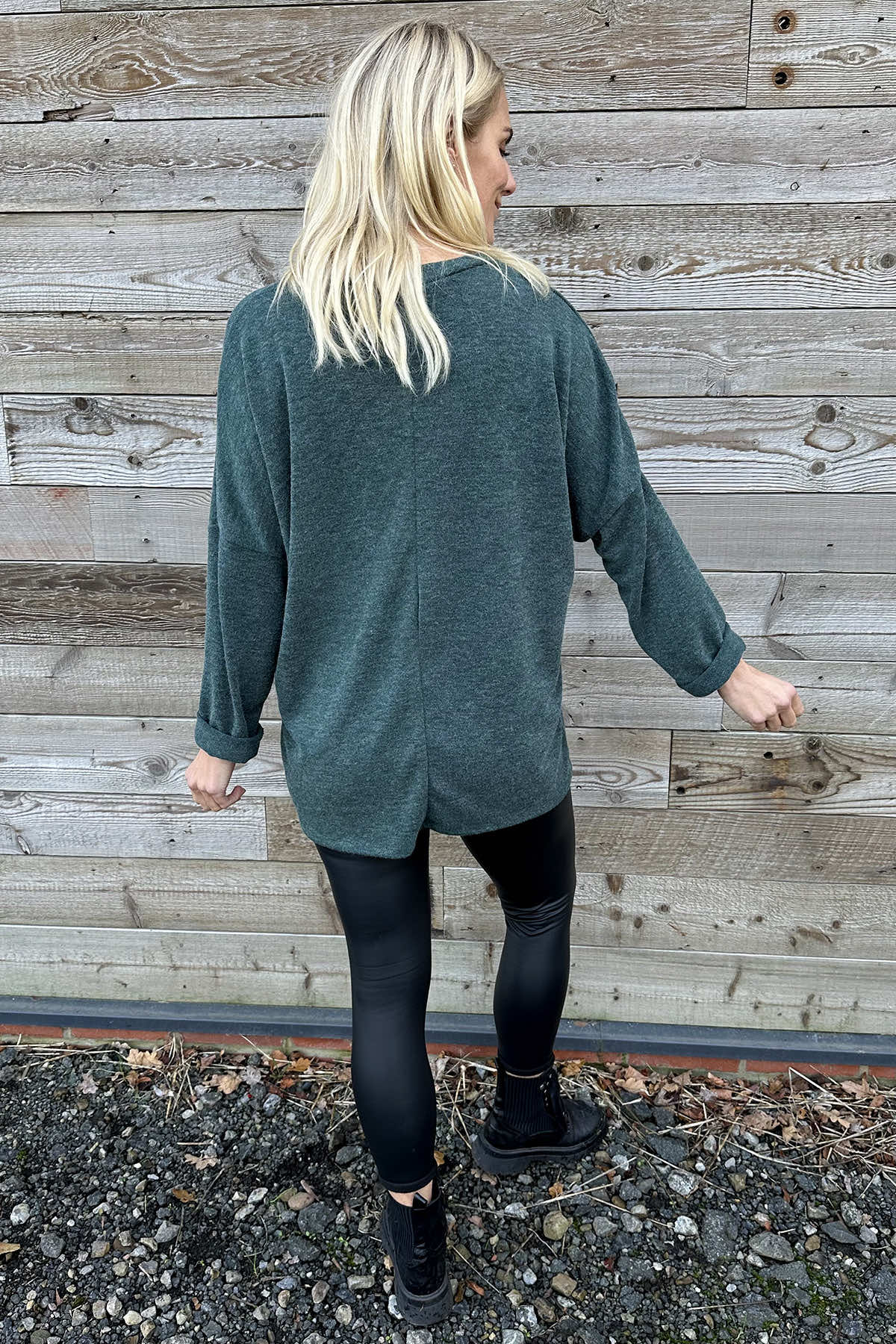 Marzia Sweat Top Jade Green