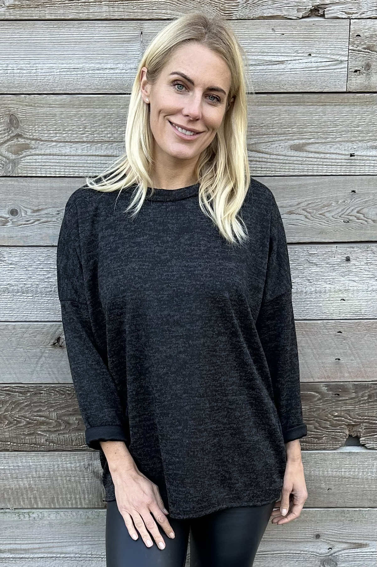 Marzia Sweat Top Black