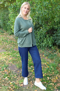 Evianna Knitted Top Khaki