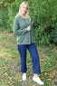 Evianna Knitted Top Khaki