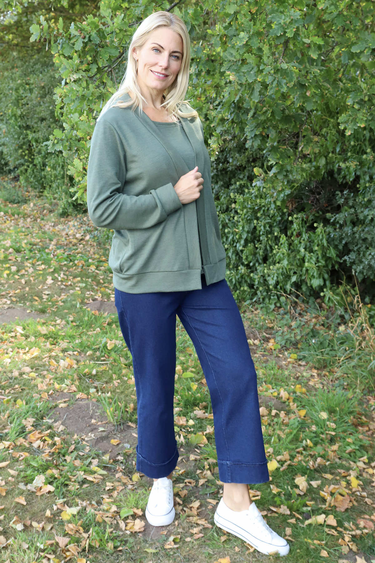 Evianna Knitted Top Khaki