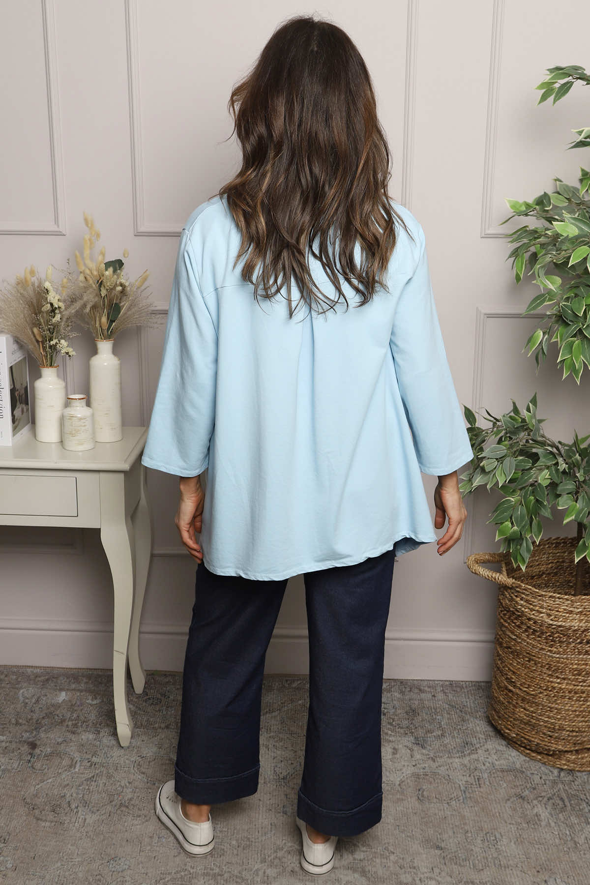 Jazlyn Cotton Top Light Blue
