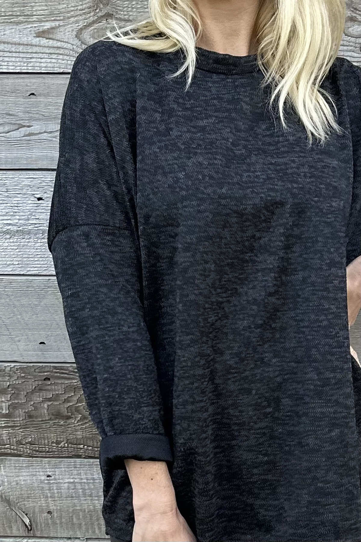 Marzia Sweat Top Black