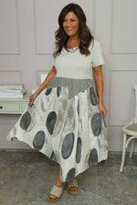 Hepworth Pebble Cotton Dress Grey Grey - Hepworth Pebble Cotton Dress Grey