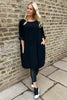 Deborah Needlecord Dress Black