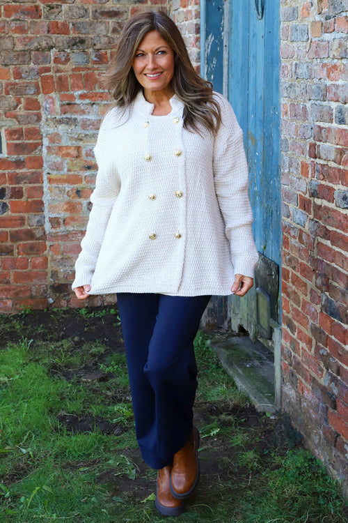 Belinda Knitted Cardigan Stone - Image 2