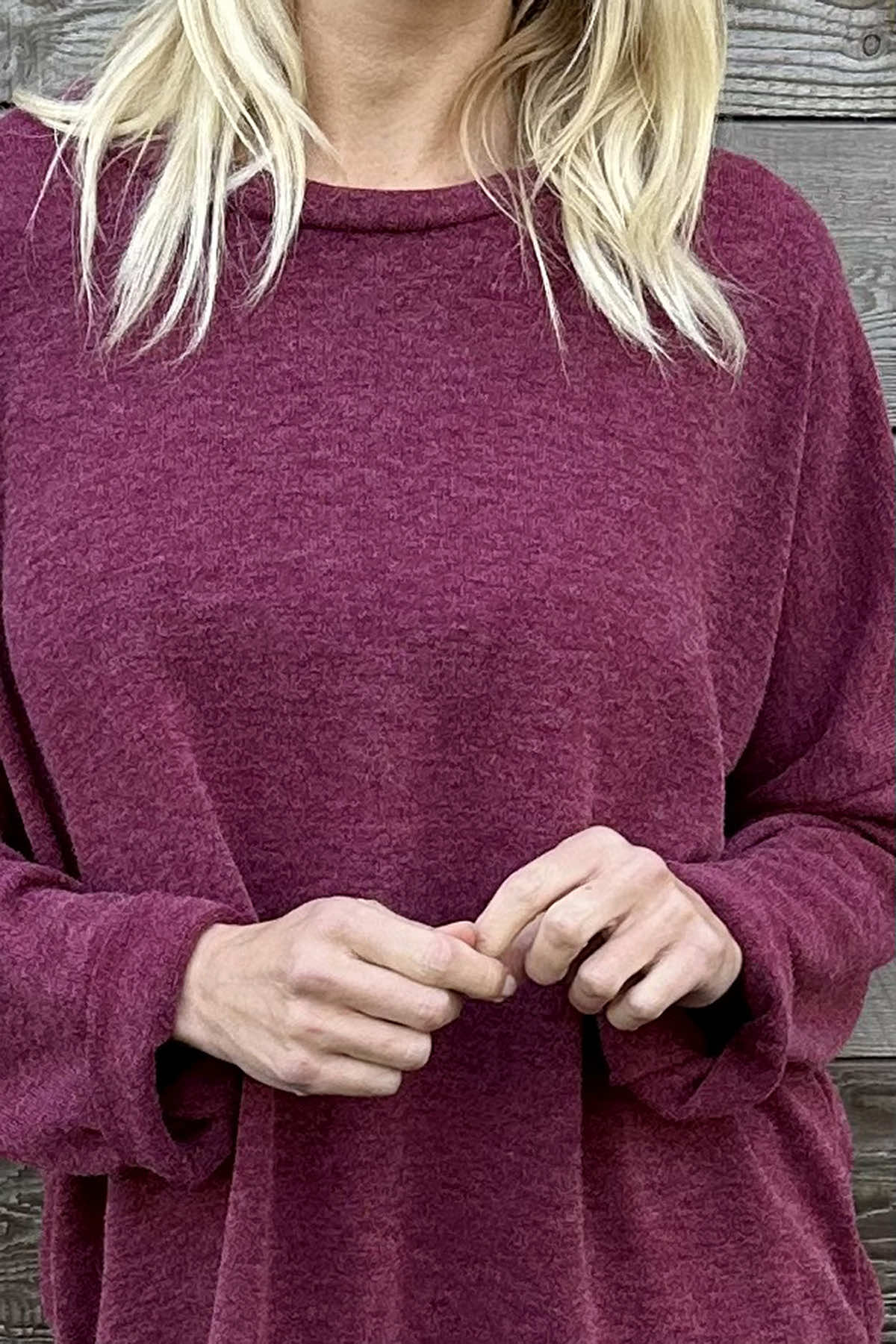 Marzia Sweat Top Wine