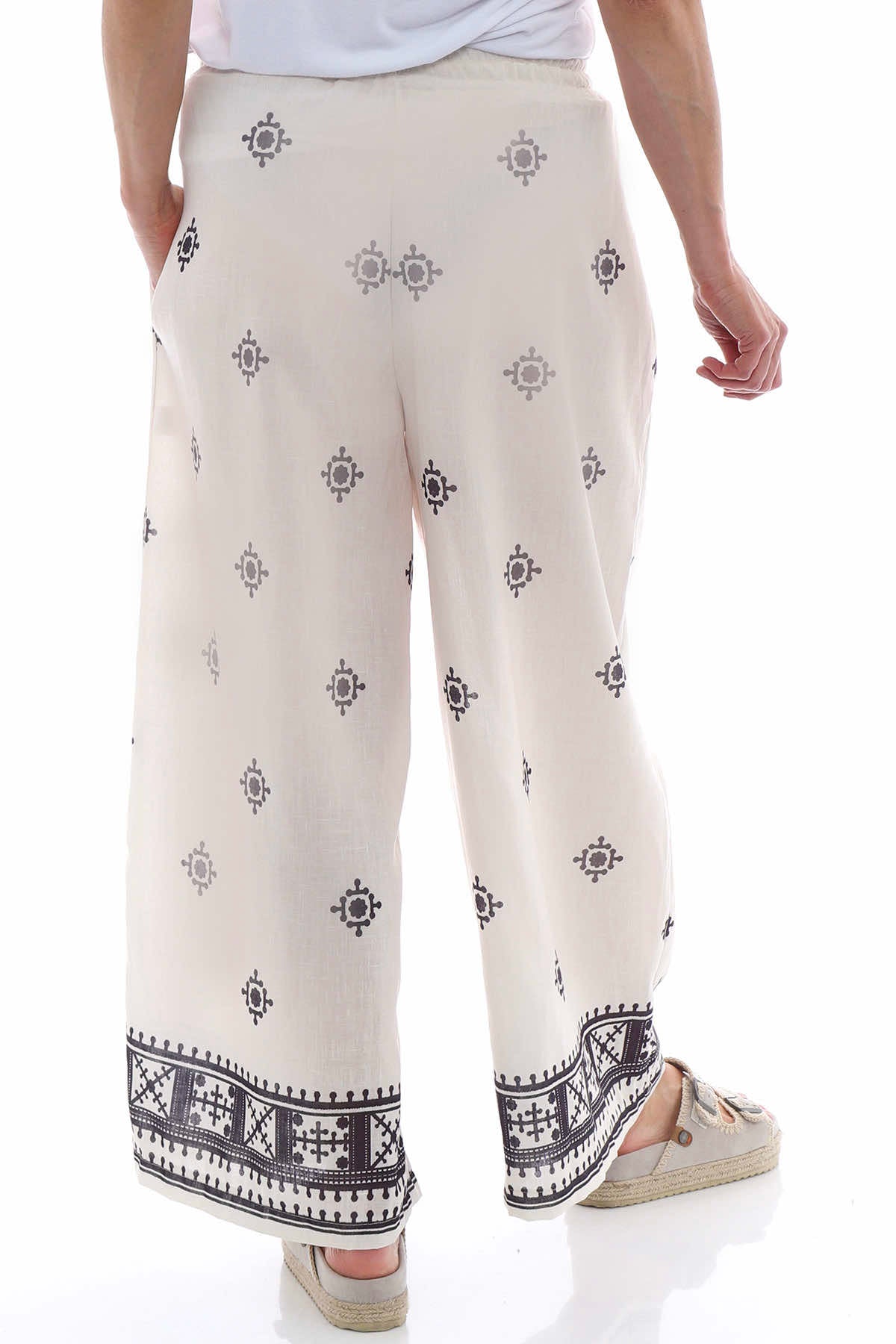 Fazara Print Trousers Stone