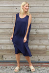 Brinda Sleeveless Dress Navy
