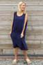 Brinda Sleeveless Dress Navy