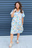 Naida Print Button Tunic Stone