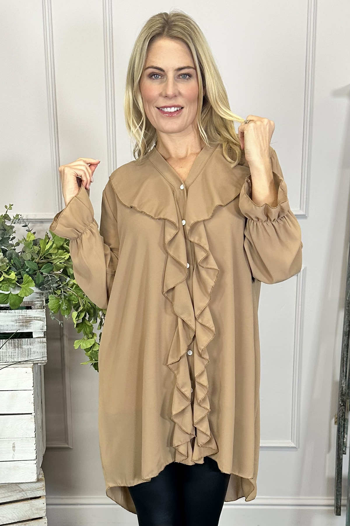 Dorota Shirt Tunic Camel