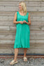 Brinda Sleeveless Dress Emerald
