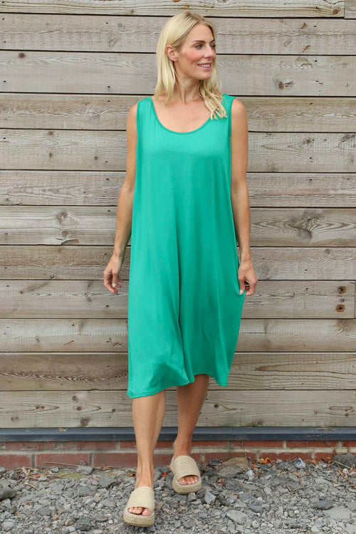 Brinda Sleeveless Dress Emerald - Image 2