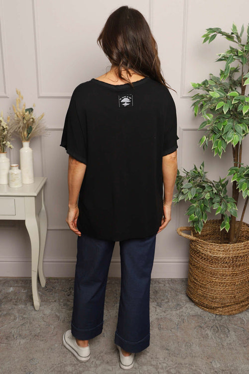 Burford V-Neck Top Black - Image 4