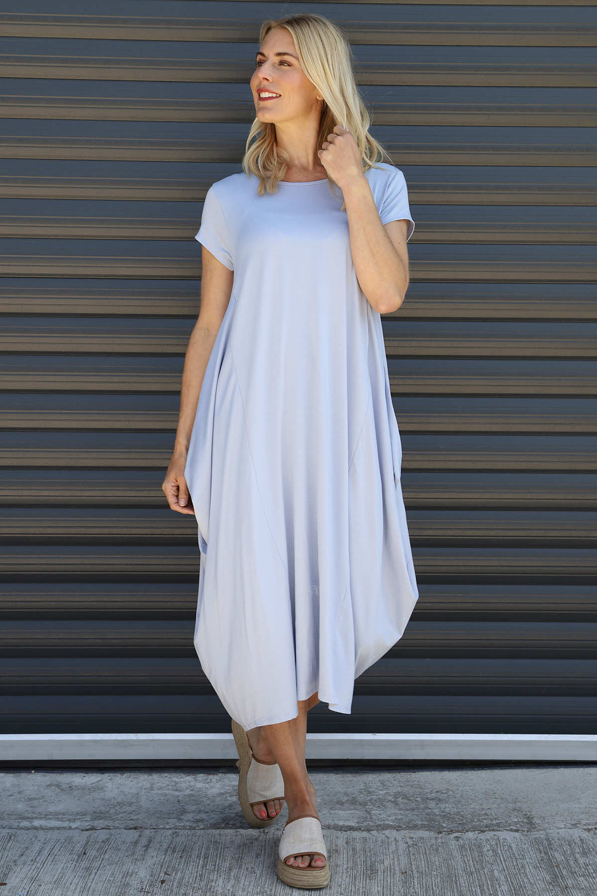 Sariah Short Sleeve Dress Light Blue