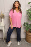 Burford V-Neck Top Fuchsia