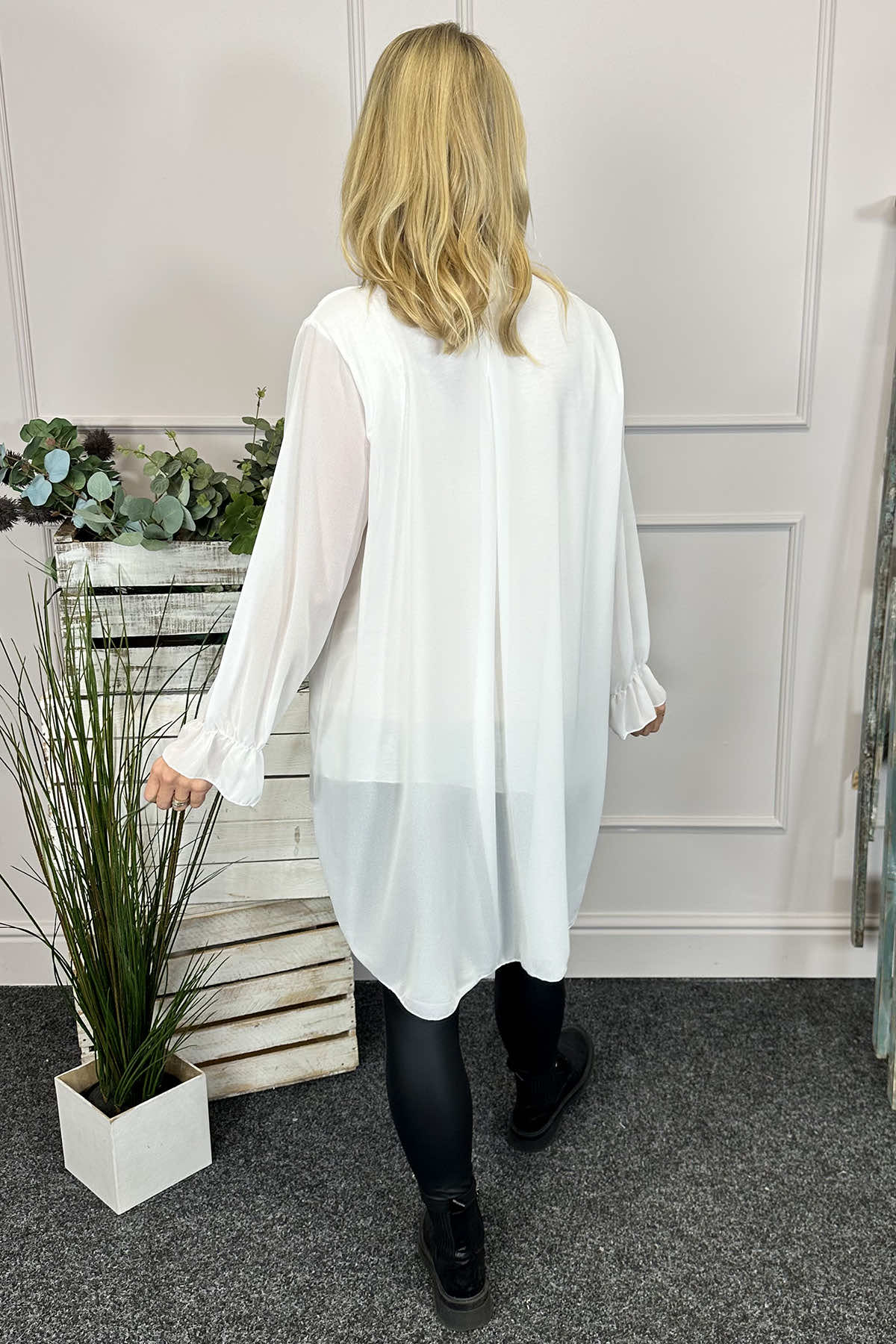 Dorota Shirt Tunic White