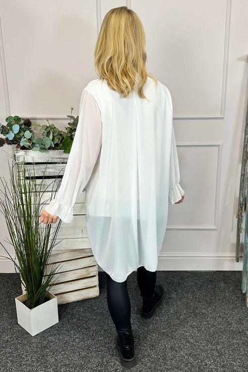 Dorota Shirt Tunic White - Image 4