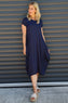 Sariah Short Sleeve Dress Navy