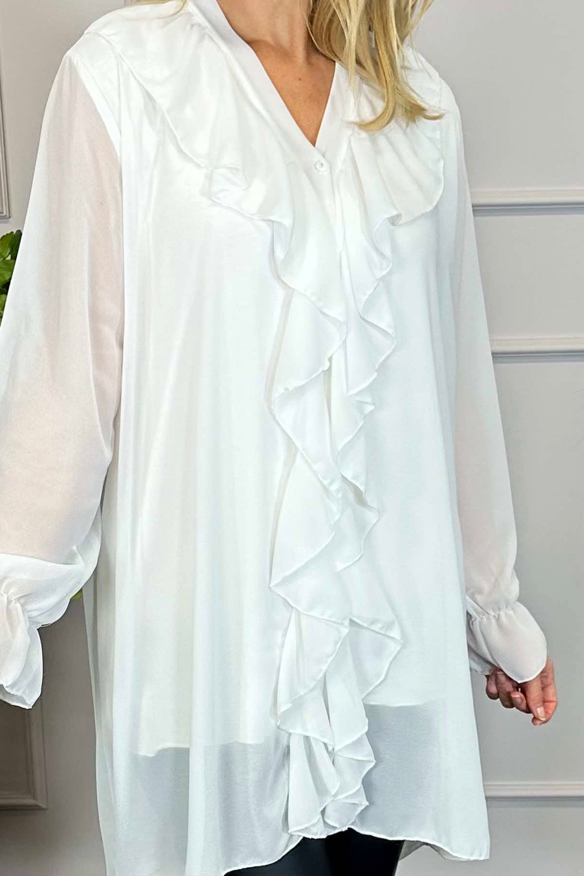 Dorota Shirt Tunic White