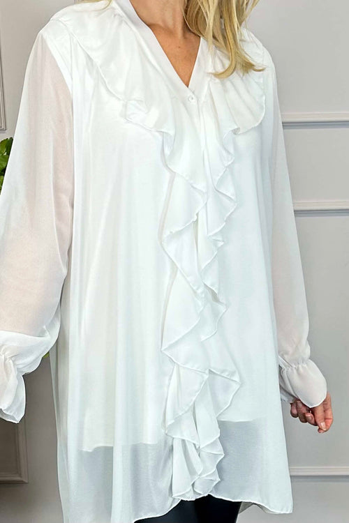 Dorota Shirt Tunic White - Image 3