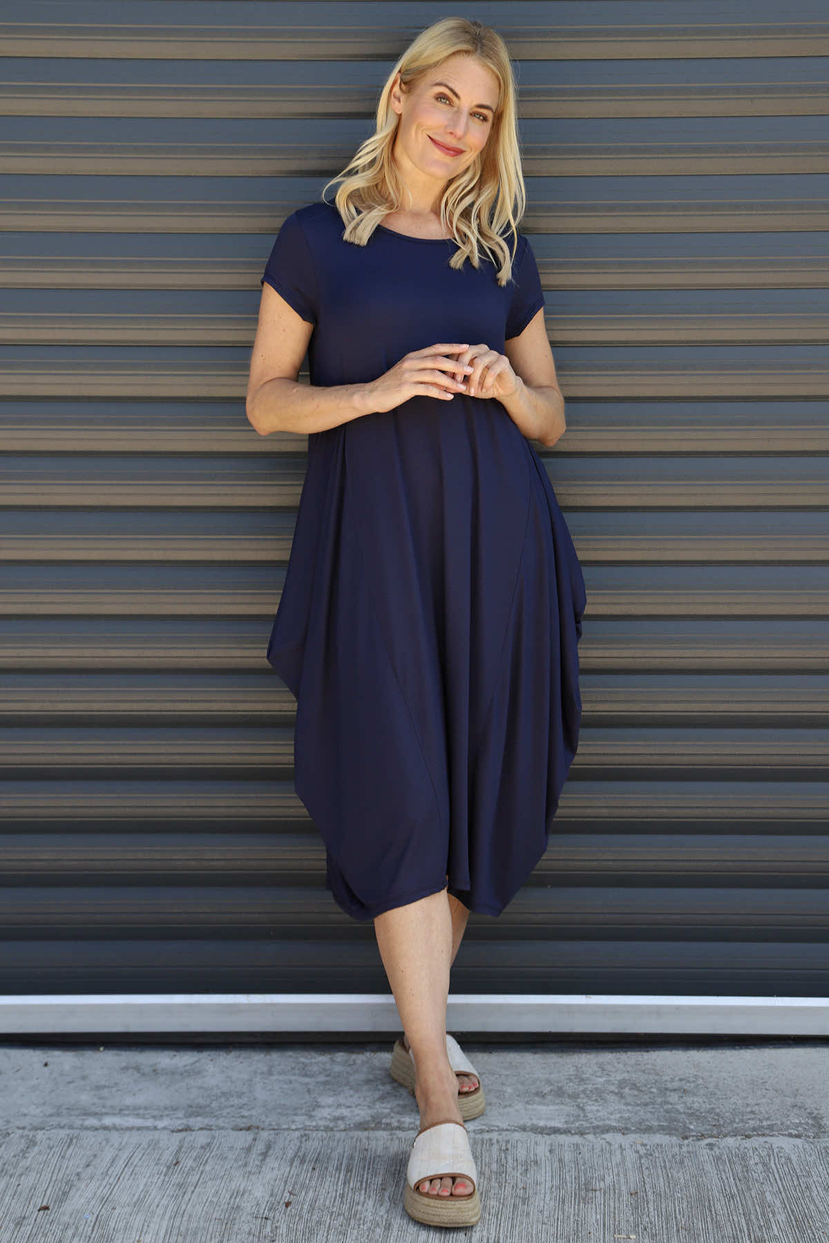 Sariah Short Sleeve Dress Navy