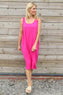 Brinda Sleeveless Dress Fuchsia