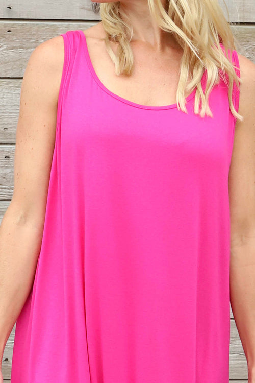 Brinda Sleeveless Dress Fuchsia - Image 3