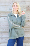 Safiya Zip Jacket Khaki