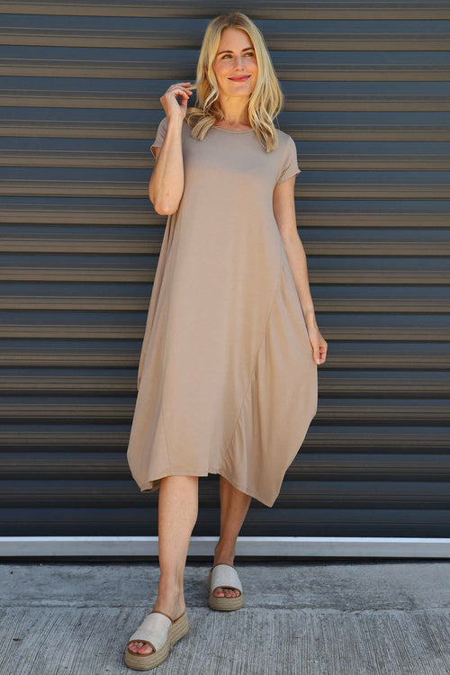 Sariah Short Sleeve Dress Mocha - Image 2