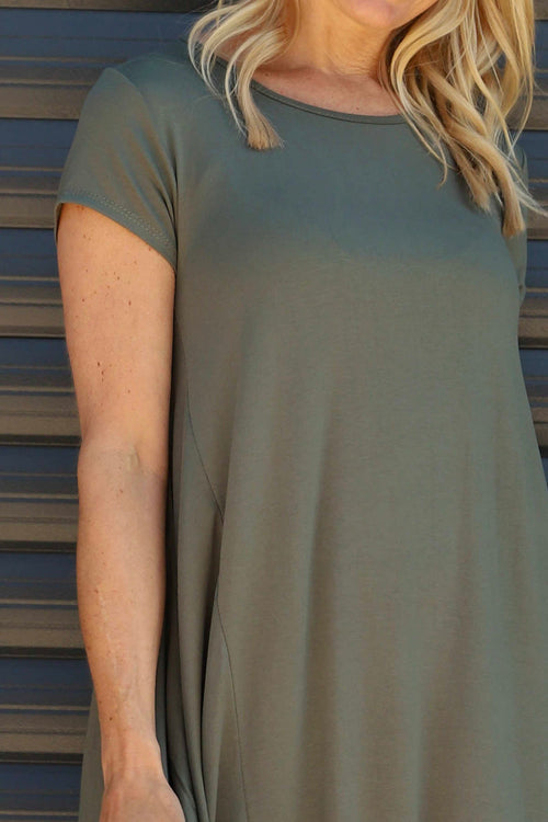Sariah Short Sleeve Dress Khaki - Image 3