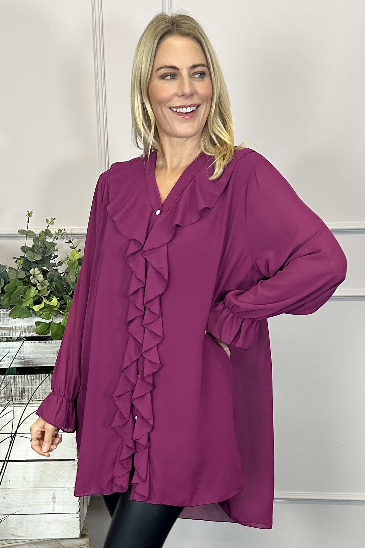 Dorota Shirt Tunic Berry