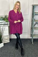 Dorota Shirt Tunic Berry Berry - Dorota Shirt Tunic Berry