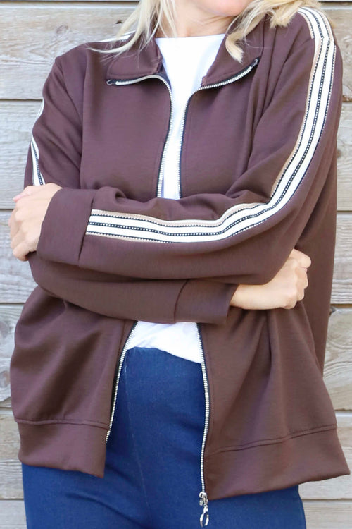 Safiya Zip Jacket Cocoa - Image 3