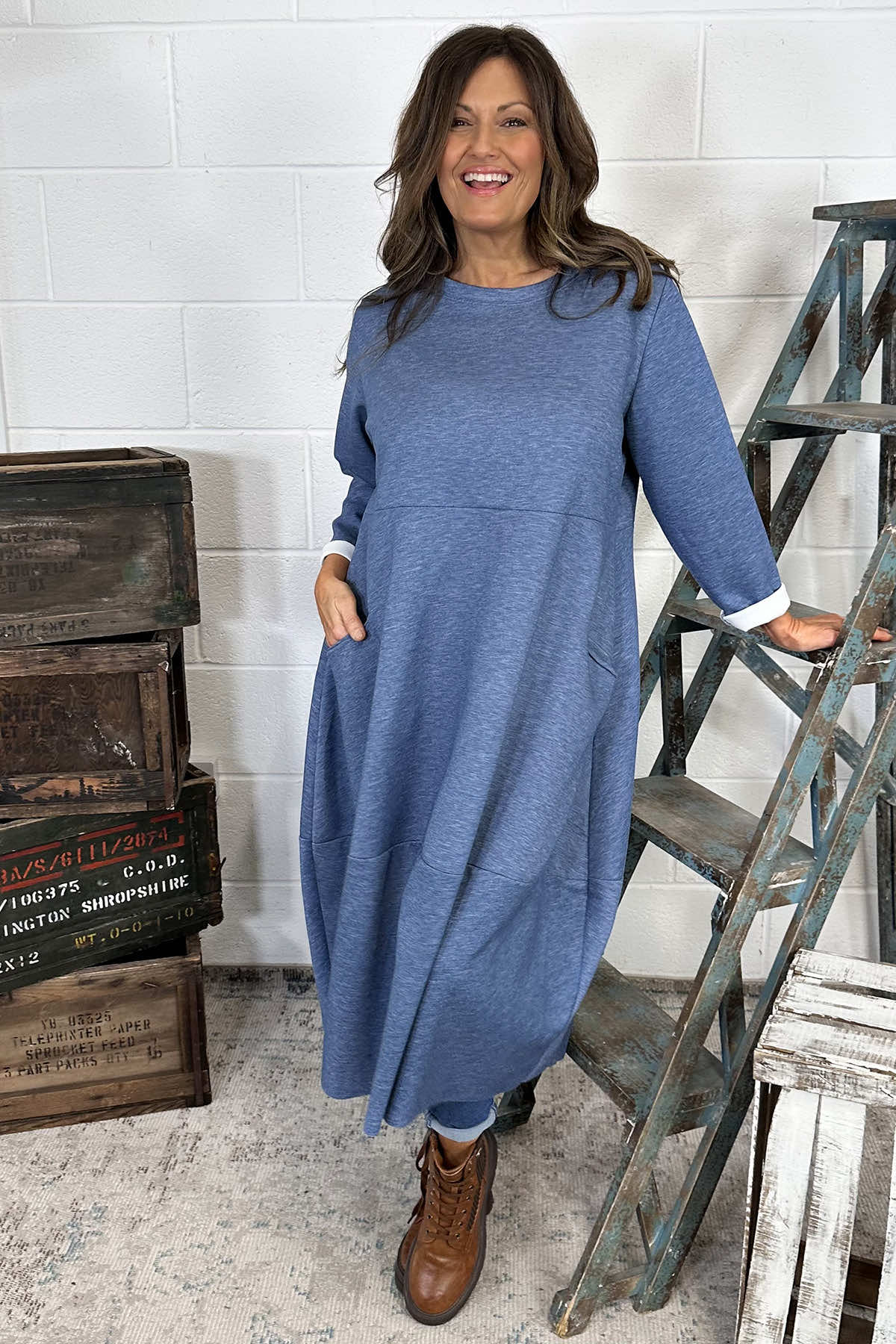 Andie Pocket Dress Blue