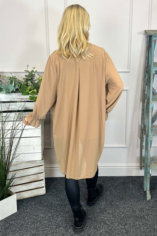 Dorota Shirt Tunic Camel - Image 4