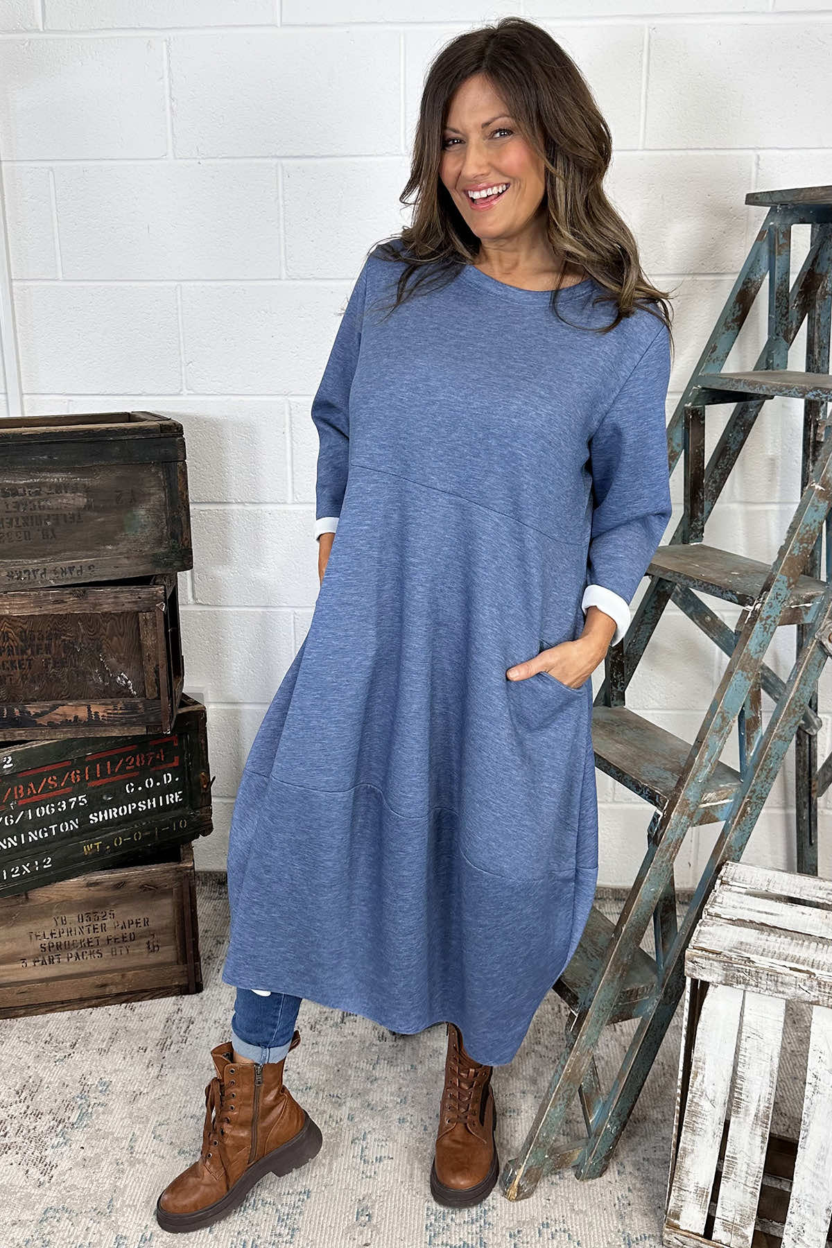 Andie Pocket Dress Blue