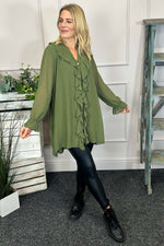 Dorota Shirt Tunic Khaki Khaki - Dorota Shirt Tunic Khaki