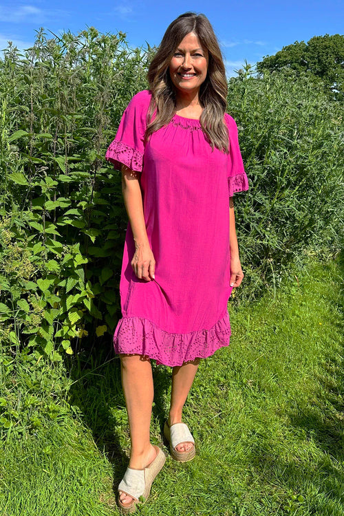 Jaylani Dress Magenta - Image 1