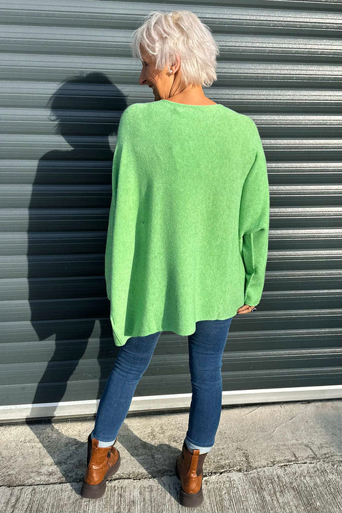 Leah Knitted Jumper Green - Image 4