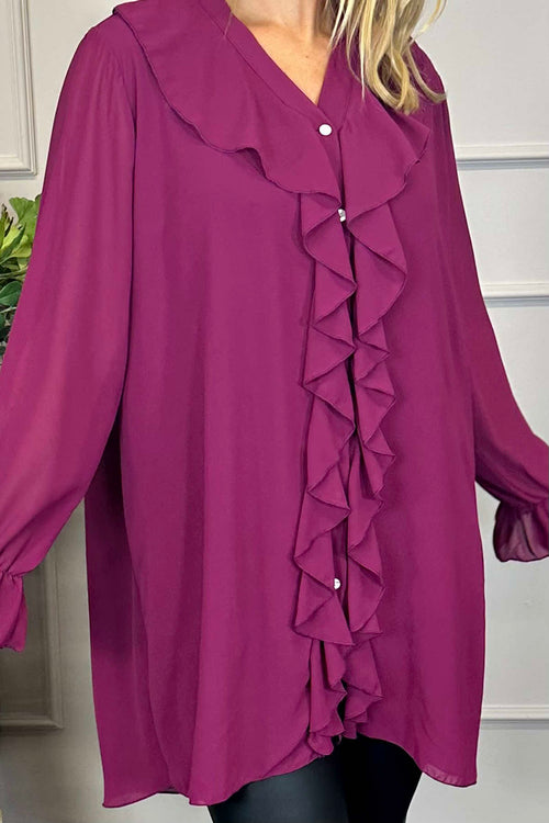 Dorota Shirt Tunic Berry - Image 3