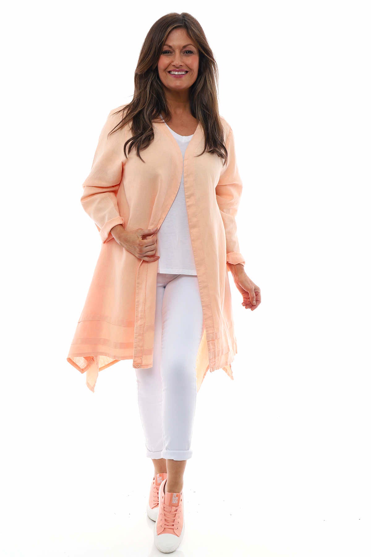 Long linen outlet jackets